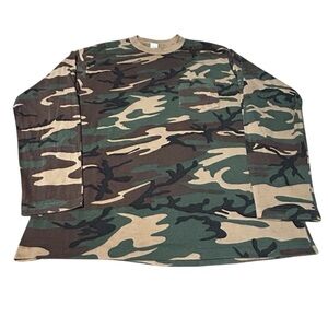 Vintage USA Chameleon Camo Pocket Tee Single Stitch Size 44